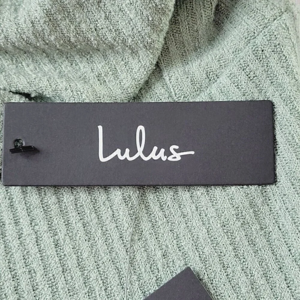 Lulus Mini Skater Dress Size XL Drawstring Ribbed Terry Knit Casual Confidence
